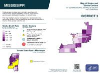 MS Congressional District 03 Stroke and Stroke Centers Map 119th Congress