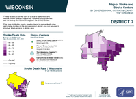 WI Congressional District 07 Stroke and Stroke Centers Map 119th Congress