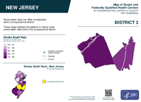 NJ Congressional District 03 Stroke and Federally Qualified Health Centers Map 119th Congress