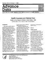Health Insurance and Medical Care Health of Our Nations Children United States 1988
