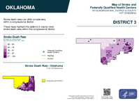 OK Congressional District 03 Stroke and Federally Qualified Health Centers Map 119th Congress