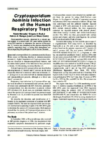 Cryptosporidium hominis Infection of the Human Respiratory Tract