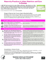 Maternity Practices in Infant Nutrition and Care mPINC in Kansas 2010