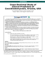 CrossSectional Study of Clinical Predictors of Coccidioidomycosis Arizona USA