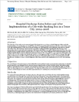 Hospital Discharge Rates Before and After Implementation of a Citywide Smoking Ban in a Texas City 20042008