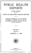 Public Health Reports  v 31 no 32  cover