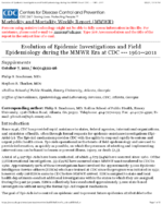 Evolution of Epidemic Investigations and Field Epidemiology During the MMWR Era at CDC19612011