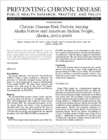 Chronic Disease Risk Factors Among Alaska Native and American Indian People Alaska 20042006