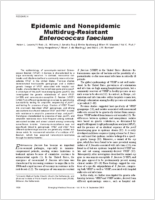 Epidemic and Nonepidemic MultidrugResistant Enterococcus faecium