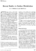 Recent studies in surface disinfection