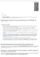 Mantngase al da con las vacunas contra el COVID19