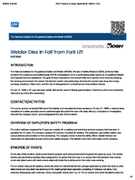 Welder Dies in Fall from Fork Lift FACE 8945