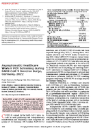 Asymptomatic Healthcare Worker PCR Screening during SARSCoV2 Omicron Surge Germany 2022