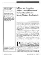 Is There Any Connection Between A Second Pneumonia Shot And Hospitalization Among Medicare Beneficiaries