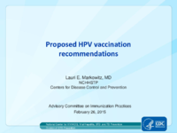Proposed HPV vaccination recommendations