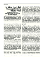 In Vitro HostCell Susceptibility to Usutu Virus