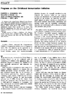 Progress on the childhood immunization initiative
