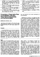 Comparison Of Examination Fees And Availability Of Routine Vision Care By Optometrists And Ophthalmologists