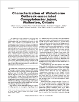 Characterization of Waterborne Outbreakassociated Campylobacter jejuni Walkerton Ontario