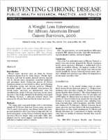 A Weight Loss Intervention for African American Breast Cancer Survivors 2006