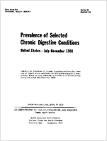 Prevalence of selected chronic digestive conditions United States  JulyDecember 1968