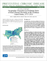 Geographic Disparities in Declining Rates of Heart Disease Mortality in the Southern United States 19732010