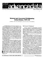 Wanted and Unwanted Childbearing United States 197382