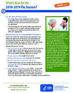 Whats New for the 20182019 Flu Season