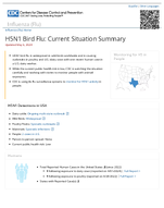 H5N1 bird flu  current situation summary