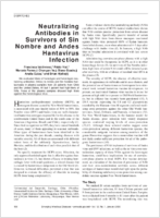 Neutralizing Antibodies in Survivors of Sin Nombre and Andes Hantavirus Infection