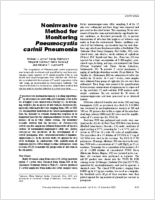 Noninvasive Method for Monitoring Pneumocystis carinii Pneumonia