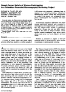 Breast cancer beliefs of women participating in a televisionpromoted mammography screening project