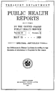 Public Health Repprts  v 43 no 21  cover