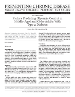 Factors Predicting Glycemic Control in MiddleAged and Older Adults With Type 2 Diabetes