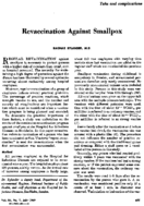 Revaccination Against Smallpox