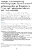 Example Standard Operating Procedure SOP for Decontamination of an Ambulance that has Transported a Person under Investigation or Patient with Confirmed Ebola
