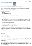 Vital Signs Missed Opportunities for Preventing Congenital Syphilis  United States 2022