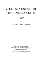 Vital Statistics of the United States 1979 Volume INatality