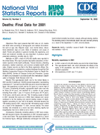 Deaths Final Data for 2001