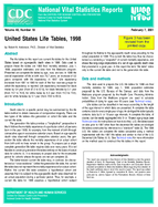 United States Life Tables 1998