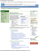 Radiation Emergencies Information Emergency Services Clinicians 2012
