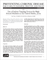 Use of Indoor Tanning Devices by High School Students in the United States 2009