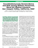 Coccidioidomycosis Seroincidence and Risk among Military Personnel Naval Air Station Lemoore San Joaquin Valley California USA1