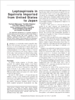 Leptospirosis in Squirrels Imported from United States to Japan