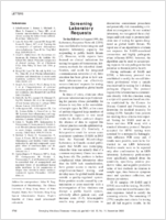Screening Laboratory Requests