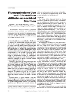 Fluoroquinolone Use and Clostridium difficileAssociated Diarrhea