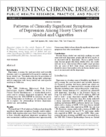 Patterns of Clinically Significant Symptoms of Depression Among Heavy Users of Alcohol and Cigarettes
