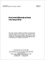 Socioeconomic Differentials and Trends in the Timing of Births
