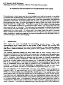 A Model for the Structure of RoundStrand Wire Ropes 1998
