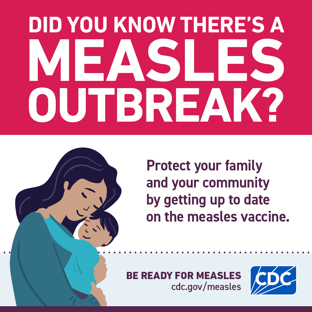 Did You Know There's a Measles Oubreak? [social media graphic]